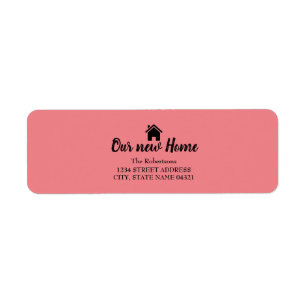 Vår nya hemetikett returadress etikett