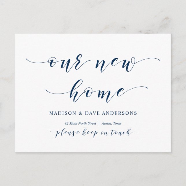 Vår nya hemsida Adress, Flytta annonsering Vykort (Framsida)