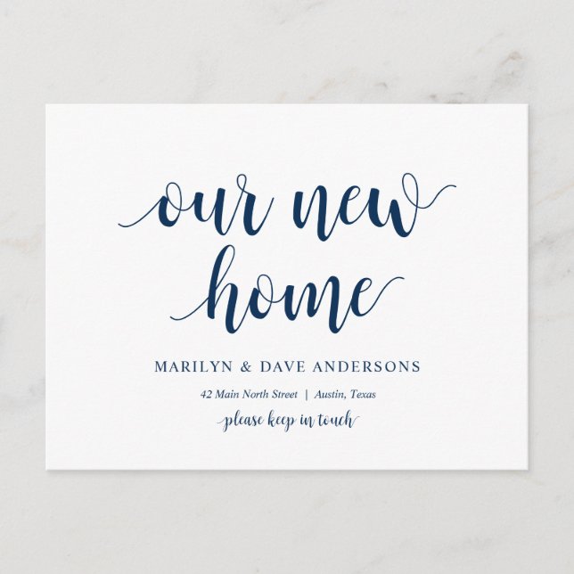 Vår nya hemsida Adress, Flytta annonsering Vykort (Framsida)