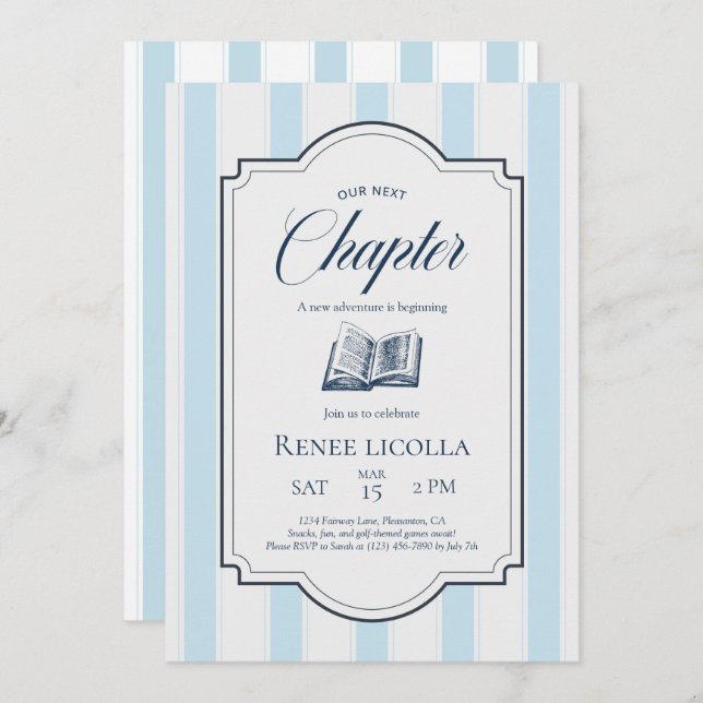 Vår nya inbjudan till kapitelbabyskor (Fram/baksida)