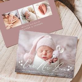 Vår nya Kärlek Script 4-foto Birth Meddelande