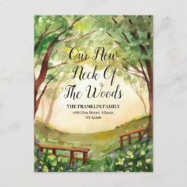 Vår nya Nacke i Skogen Flytta Ny adress Meddelande Vykort