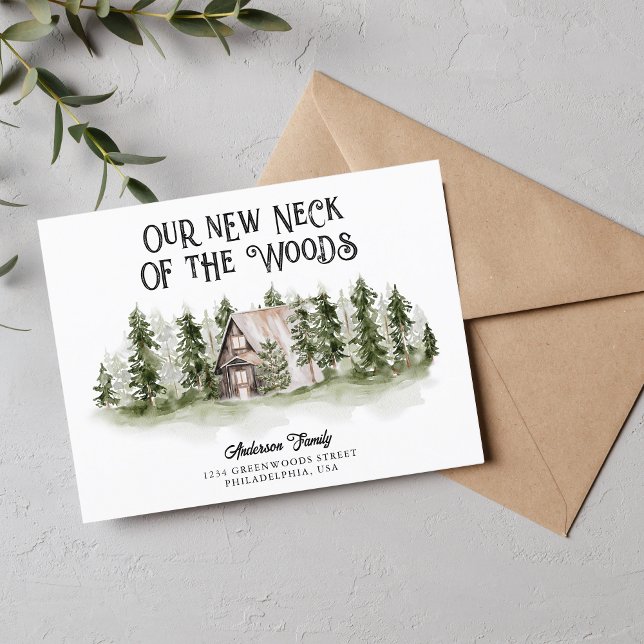 Vår nya Nacke i Skogen nya Flytta i hemmet Meddelande Vykort (Skapare uppladdad)