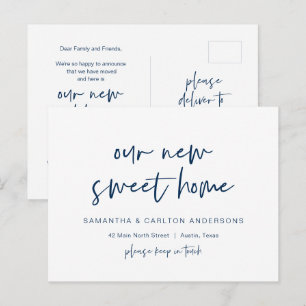 Vår nya söta hemadress tillkännagivande, Modern Po Vykort