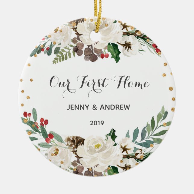 Vår nya startjul julgransprydnad keramik (Framsidan)