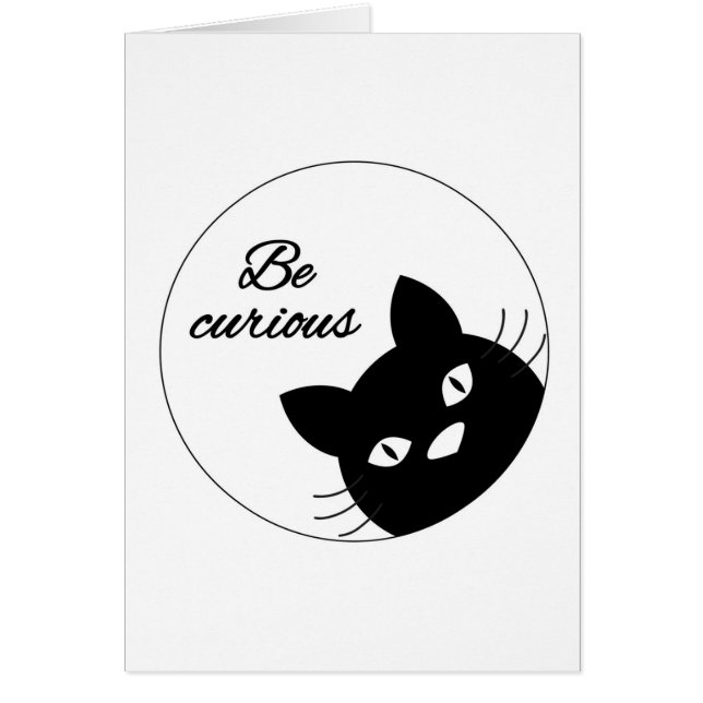 Var nyfiken hälsningskort (Framsidan)