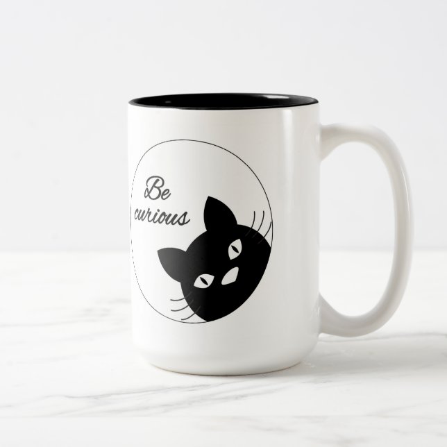 Var nyfiken Två-Tonad mugg (Höger)