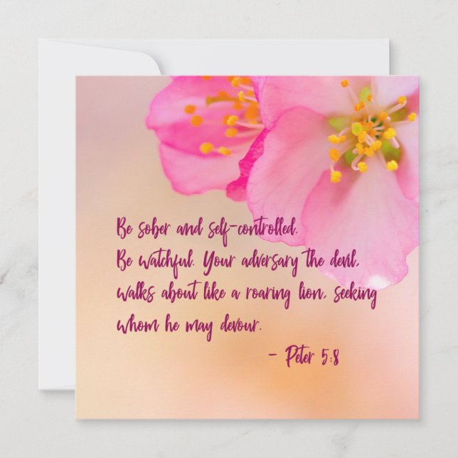 Var nykter och självkontrollerad kristen Blommigt (Framsida)