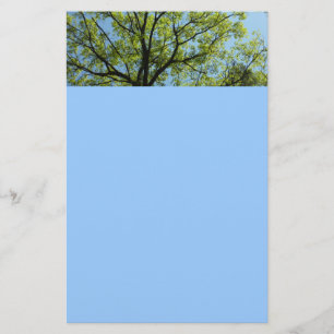 Vår Oak Träd Vibrant Natur Brevpapper