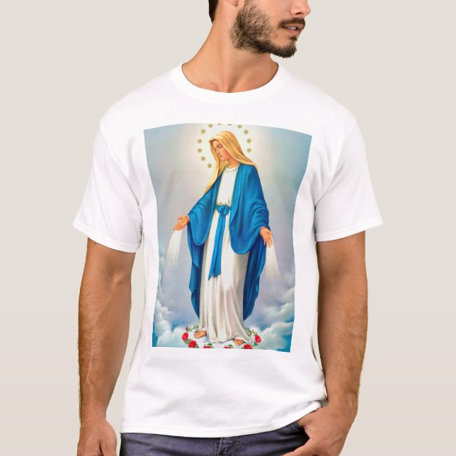Vår obefläckade avlelses jungfru Maria T Shirt (Framsida)
