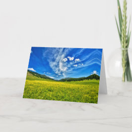 Vår och blå himmel helgkort