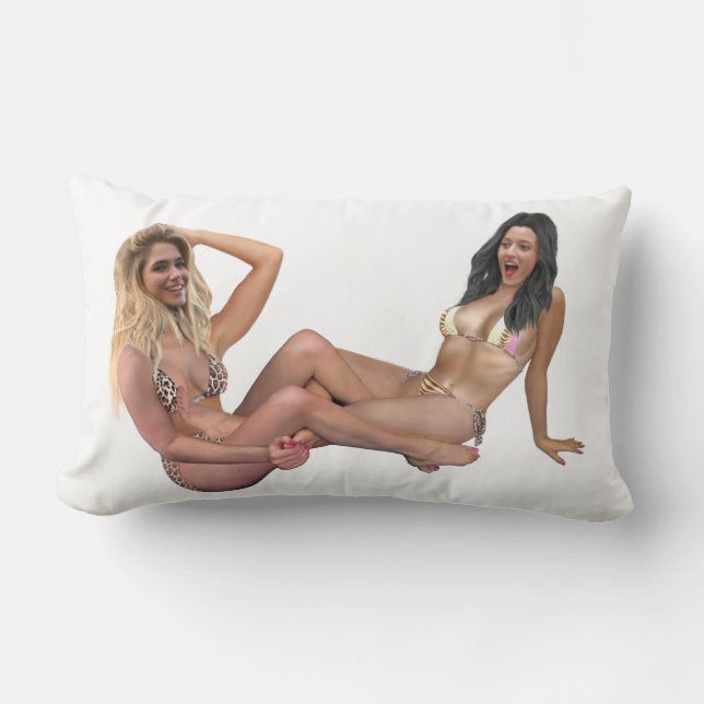 VÅR OCH KVINNLIG WRESTLING LUMBARKUDDE (Framsida)