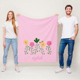 Vår och sommar-Blommigt Anpassa flickor Fleecefilt