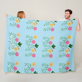 Vår och sommar-Blommigt Anpassa flickor Fleecefilt