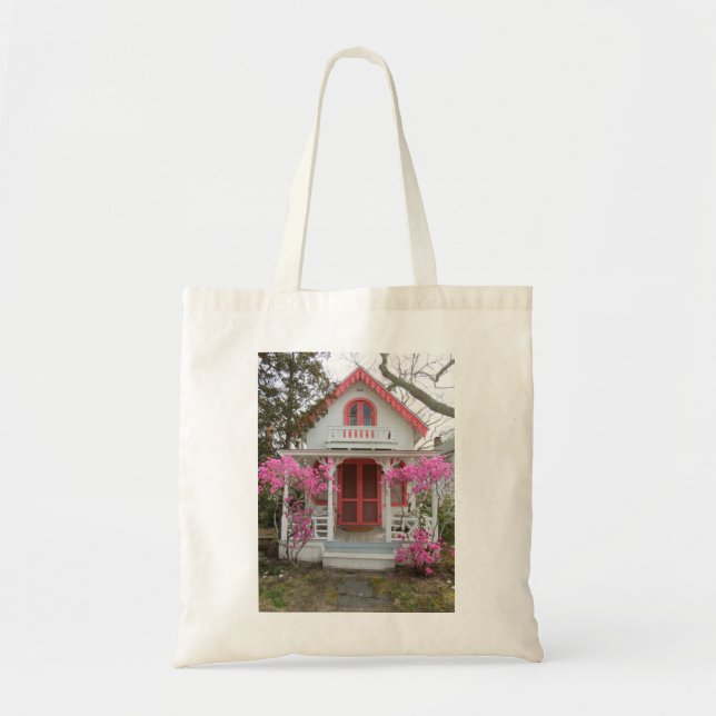 Vår och Victorian Cottage - Martha's Vineyard Tygkasse (Framsidan)