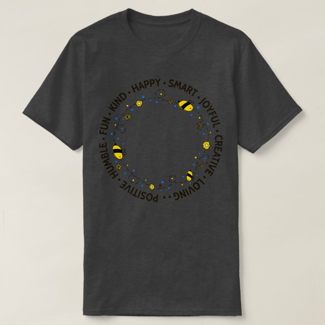 Var ödmjuk och lyft Kreativet Smart Joyf T Shirt (Design framsida)
