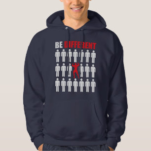 Var olik - kroppsbyggaren sweatshirt med luva