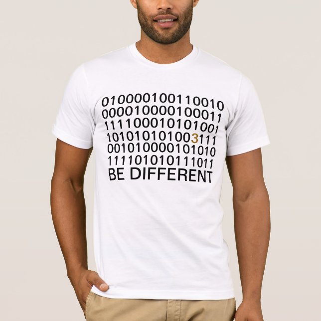 Var olika - binärt - Digital T-tröja Tee (Framsida)
