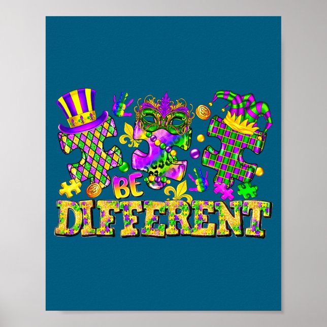 Var olika pusselbit mardi gras new orleans poster (Framsidan)