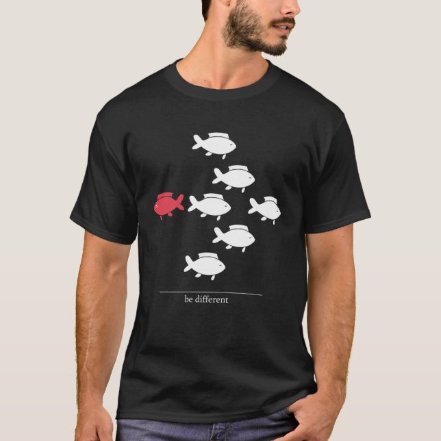 Var olika  var olika simma mot elen t shirt (Framsida)