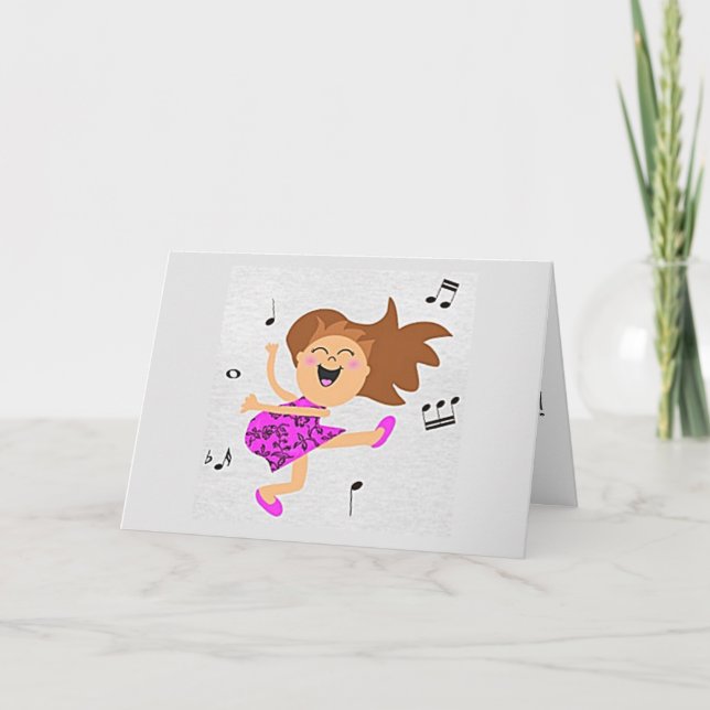 VÅR "ÖMSESIDIGA BIRTHDAY"=LYCKLIG DANCE FÖR MIG KORT (Framsida)