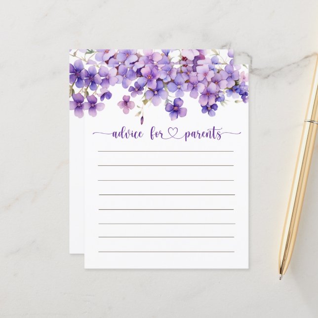 Vår ömtålig violett blomma råd för föräldrar (Fram/Back In Situ)