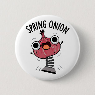 Vår Onion Funny Veggie Pun Knapp