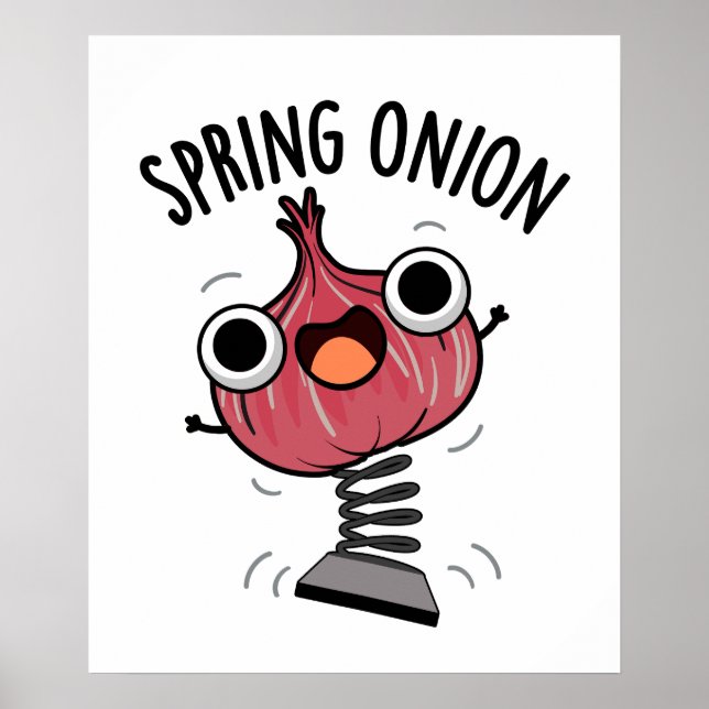 Vår Onion Funny Veggie Pun Poster (Framsidan)