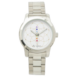 Var öppen Chakra & Seeds of Life  Armbandsur