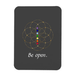 Var öppen Chakra & Seeds of Life Magnet