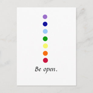 Var öppen - enkel Chakra-design Vykort