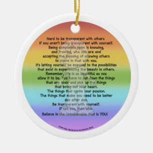 Var öppen julgransprydnad keramik