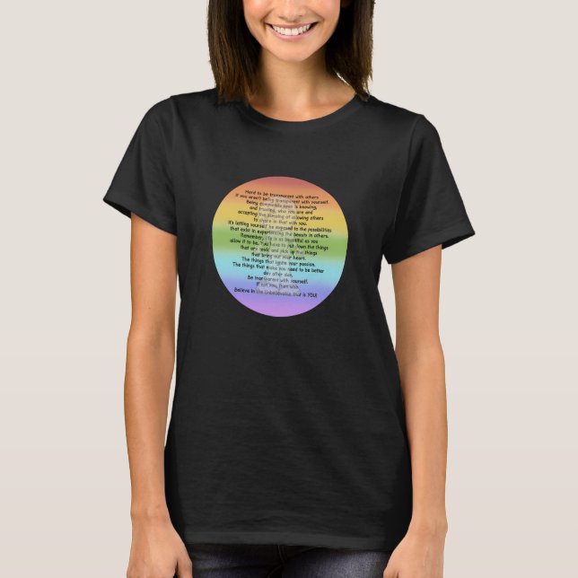 Var öppen t shirt (Framsida)