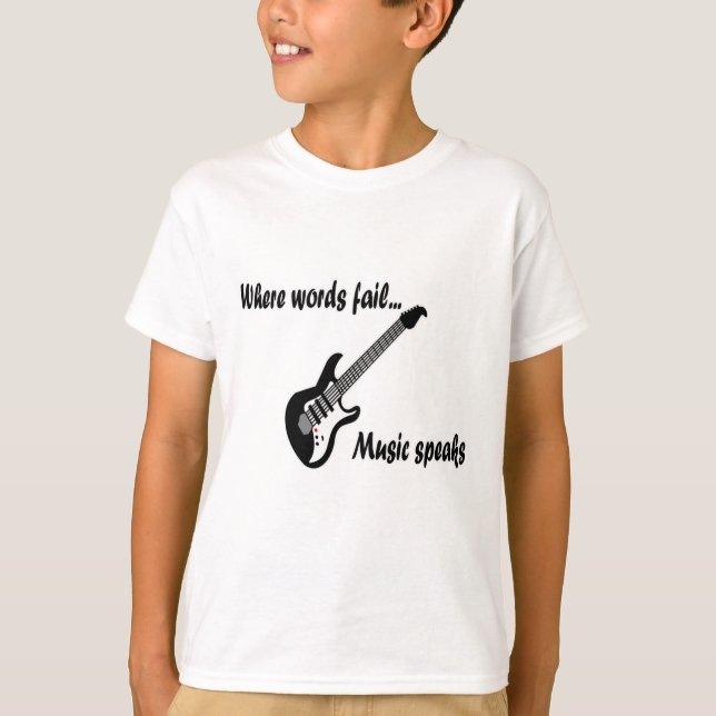 Var ordkuggningen, musik talar t-shirt (Framsida)
