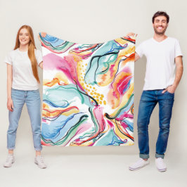 Vår organiskt struktur med flytande vågigt former fleecefilt