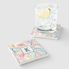 Vår organiskt struktur med flytande vågigt former stenunderlägg