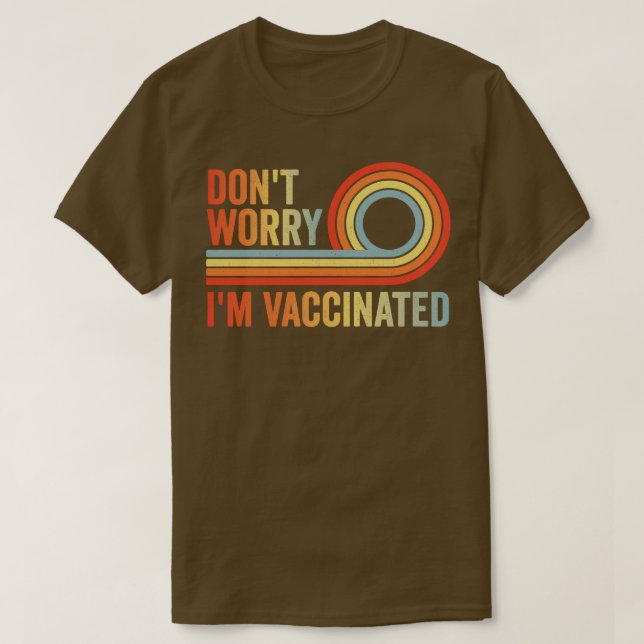 Var orolig Im-vaccinerat vaccinerat Retro Sunset P T Shirt (Design framsida)