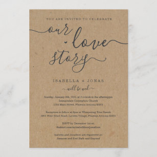 Vår OSA och registrering i Kärlek i hela Bröllop Inbjudningar