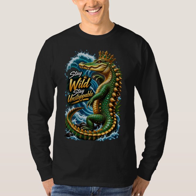 , Var ostopplig – Crocodile Ocean T-Shirt (Framsida)