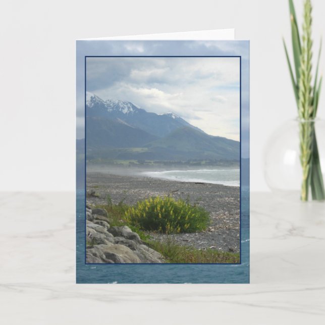 Vår på ett kort för Kaikoura strandhälsning (Framsida)