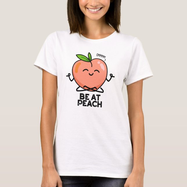 Var på Peach Funny Fruit Pun T Shirt (Framsida)