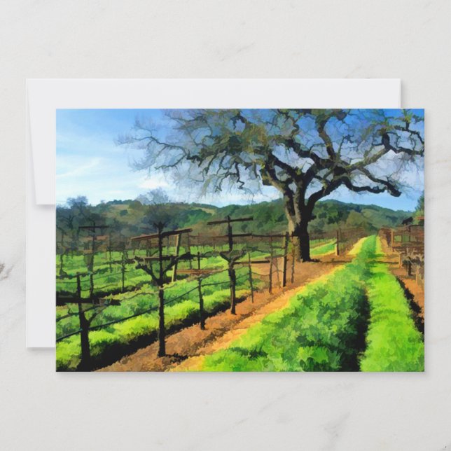 Vår på vingården inbjudningar (Framsida)