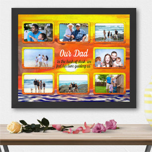 Vår pappa Solnedgång 2443 Familjefoto Kollage Kons Poster