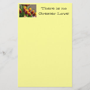 Vår pappersvaror Gul Röd Tulpan Blommor Kärlek Brevpapper