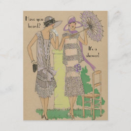 Vår Parisian Flapper Mode Shower Inbjudningar