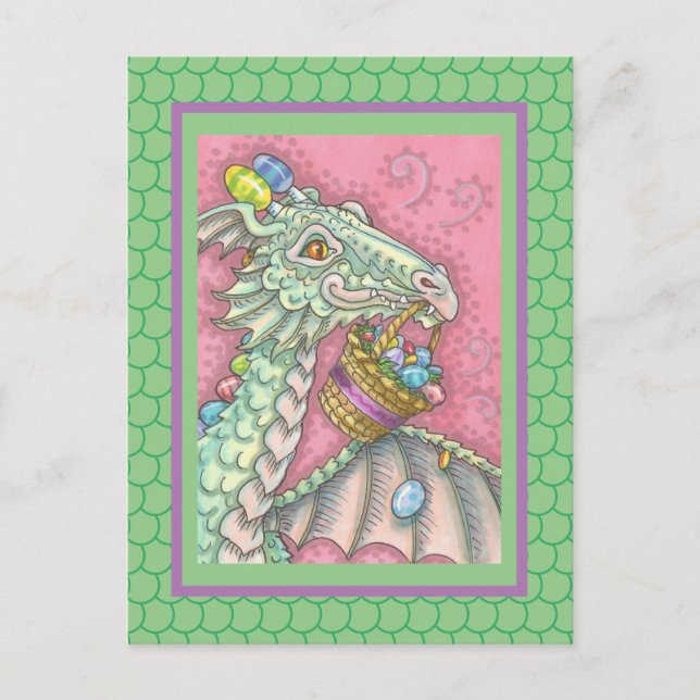 VÅR PÅSK DRAGON EGG DROP, FANTASY POSTCARD VYKORT (Framsida)