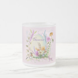 Vår Påskägg Bird Flowers Blommigt Frostad Glasmugg