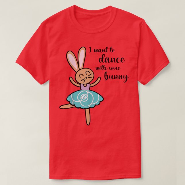 Vår Påskhare Dancing Jag vill dansa Rabbit T Shirt (Design framsida)