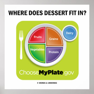 Var passar Dessert in? (MinPlate Humor) Poster