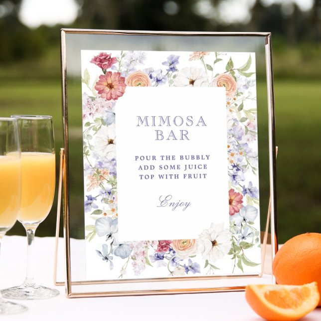 Vår Pastel Blommigt Möhippa Mimosa Pub Poster (Skapare uppladdad)